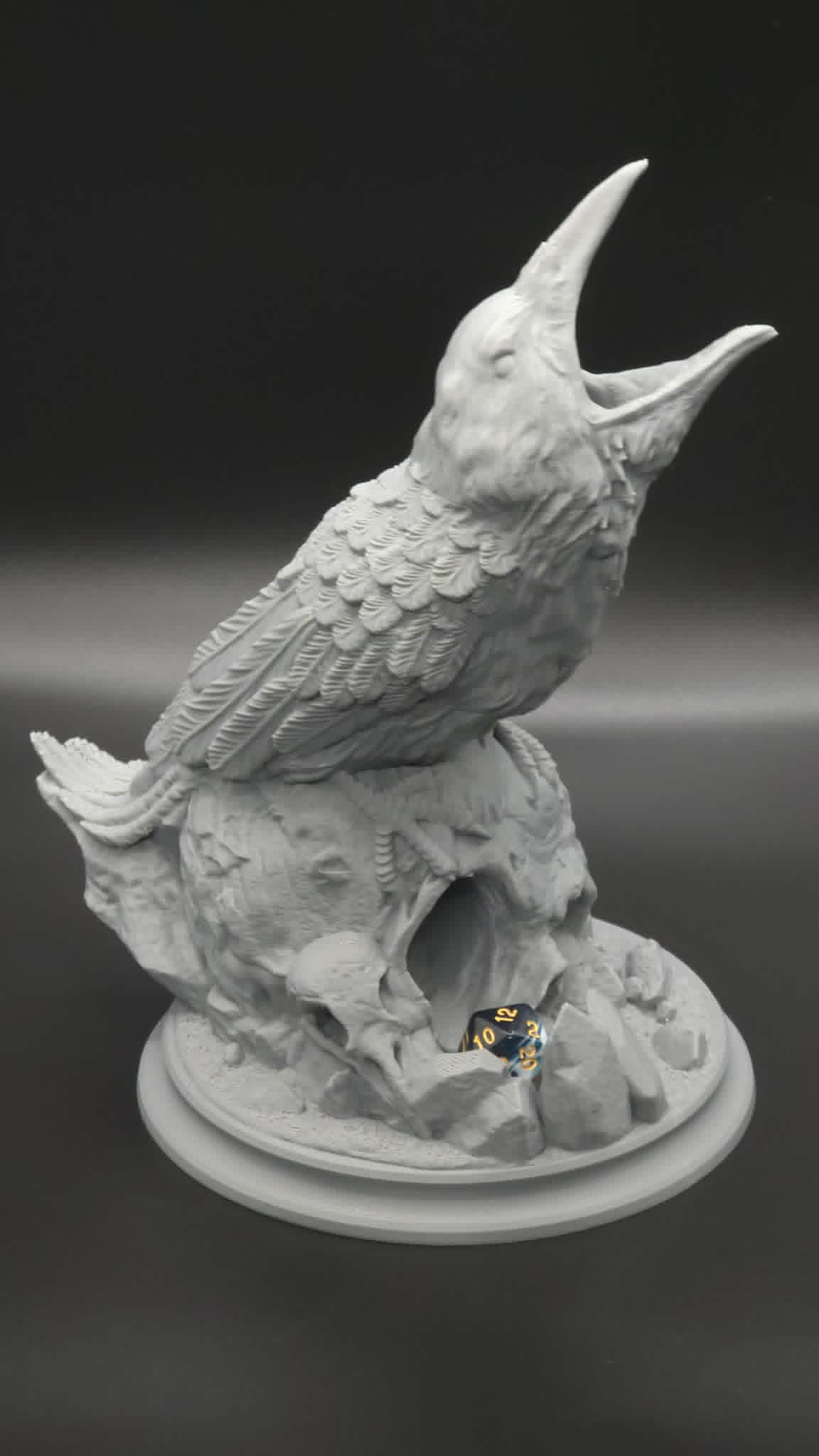 Crow and Skull Dice Tower