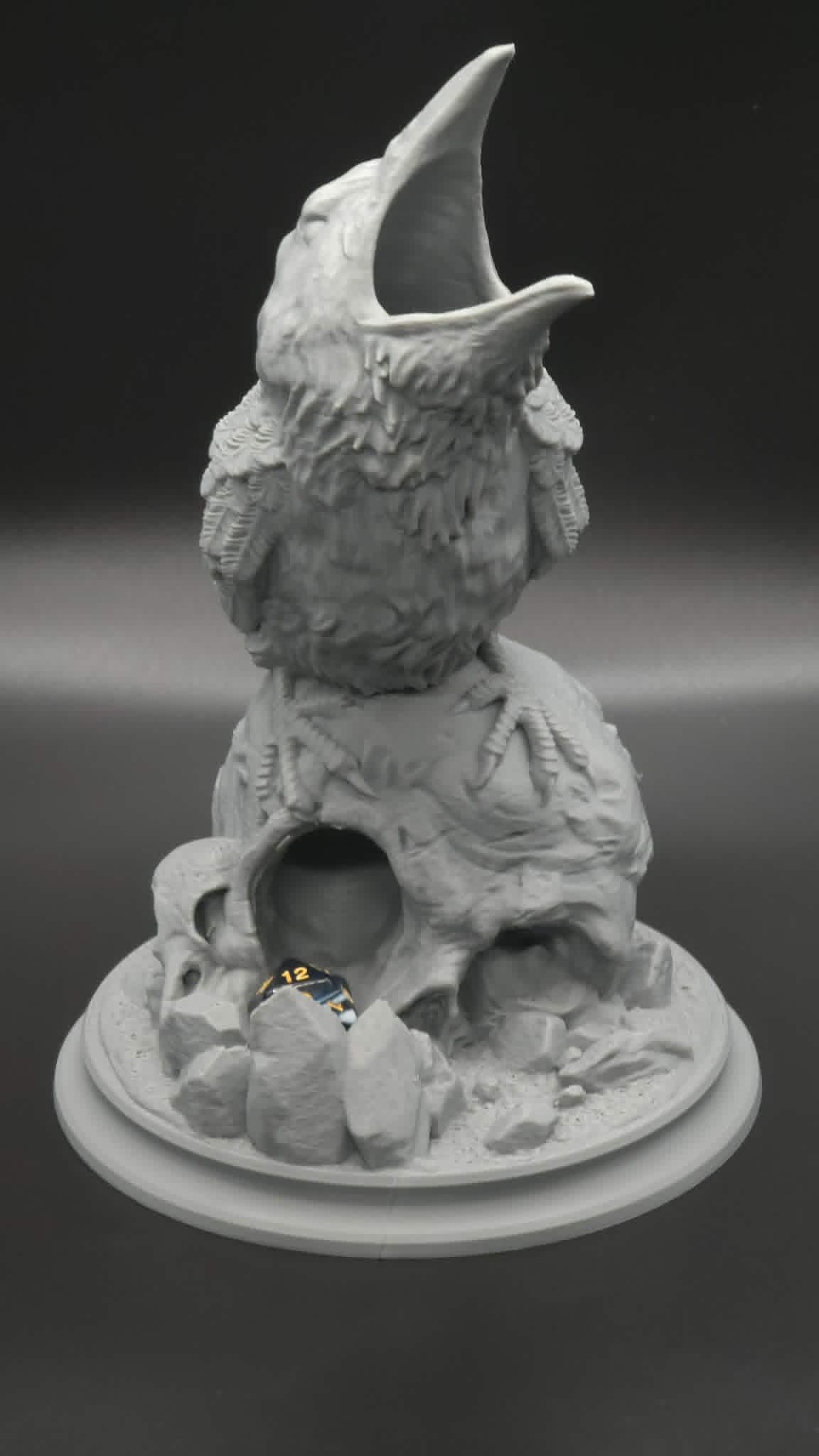 Crow and Skull Dice Tower
