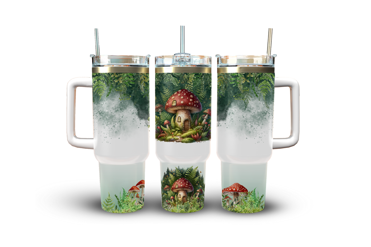 40oz Mushroom House Tumbler 🌙