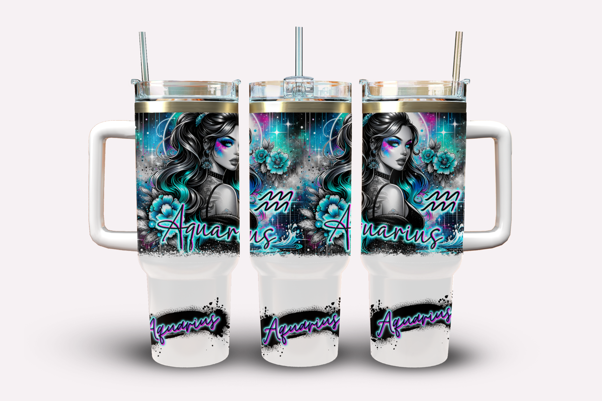 40oz Neon Astrology Star Sign Tumblers 🔮