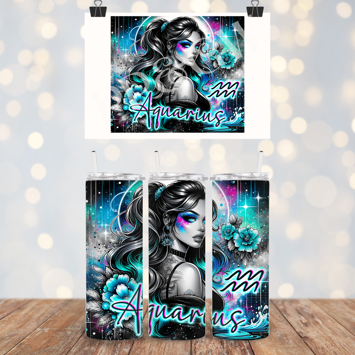20oz Neon Astrology Zodiac Star Sign Tumblers 🔮