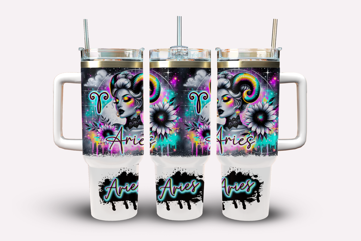 40oz Neon Astrology Star Sign Tumblers 🔮