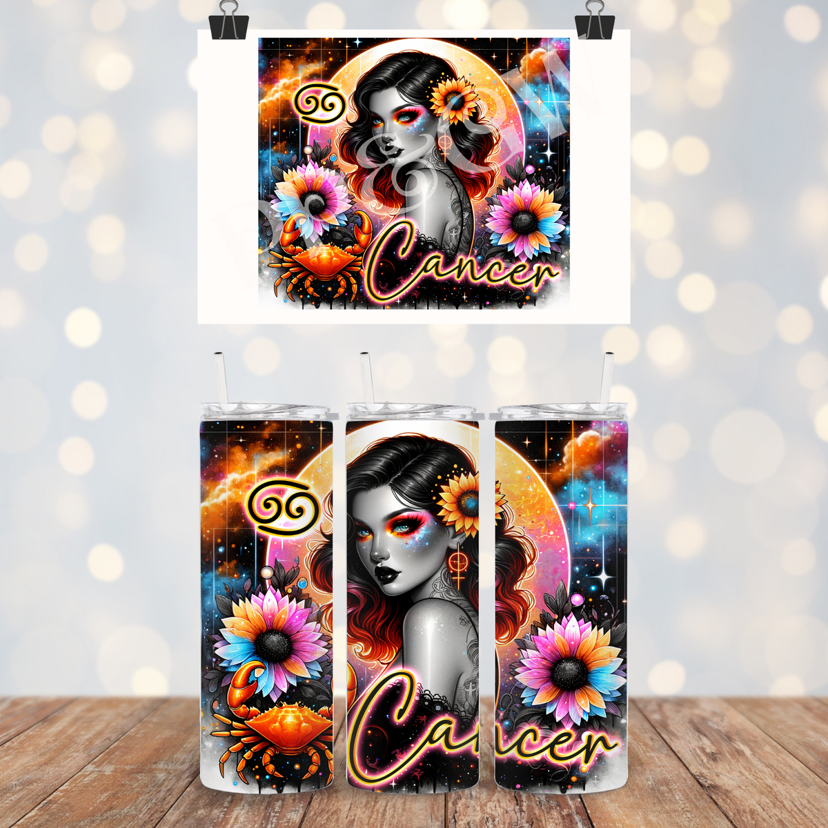 20oz Neon Astrology Zodiac Star Sign Tumblers 🔮