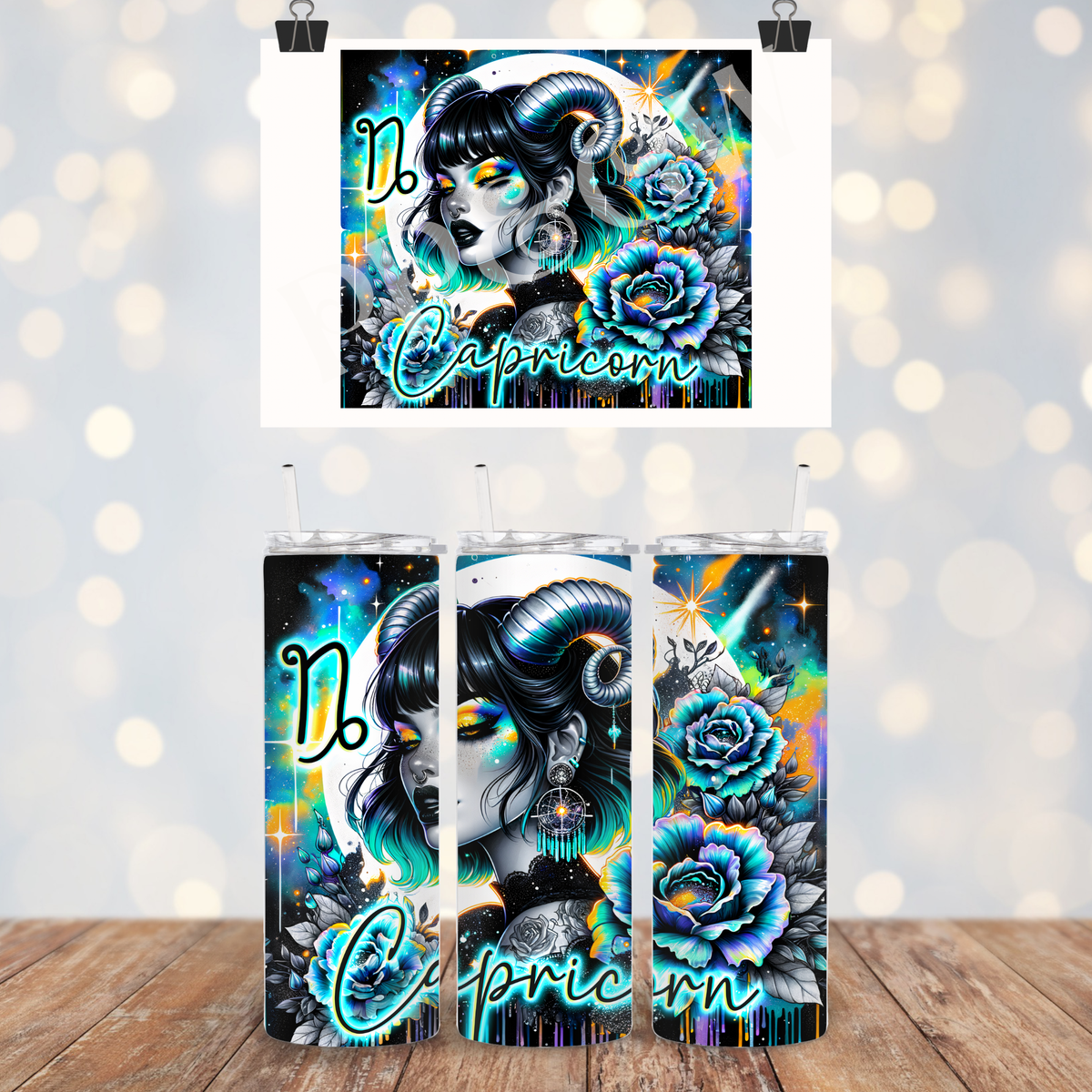 20oz Neon Astrology Zodiac Star Sign Tumblers 🔮
