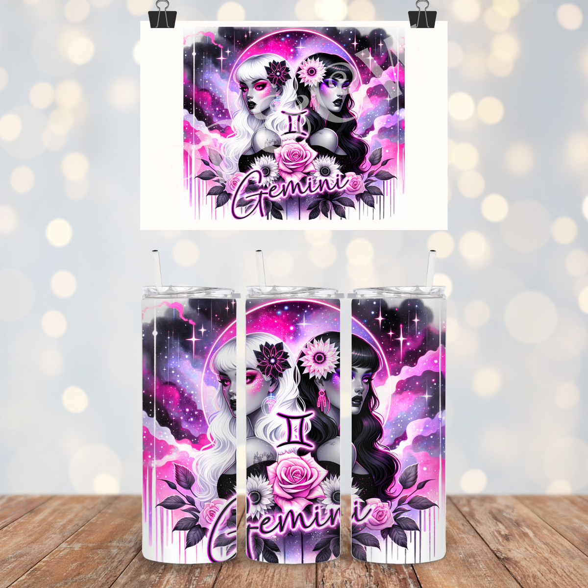20oz Neon Astrology Zodiac Star Sign Tumblers 🔮