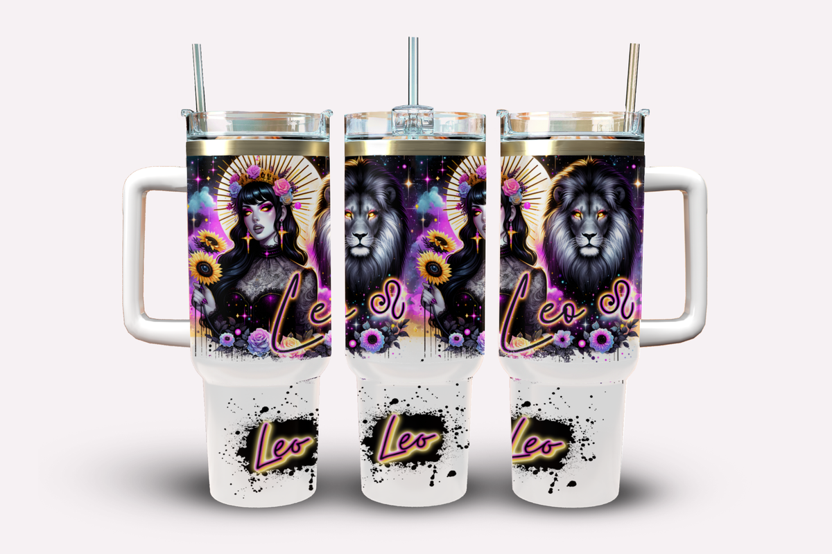 40oz Neon Astrology Star Sign Tumblers 🔮