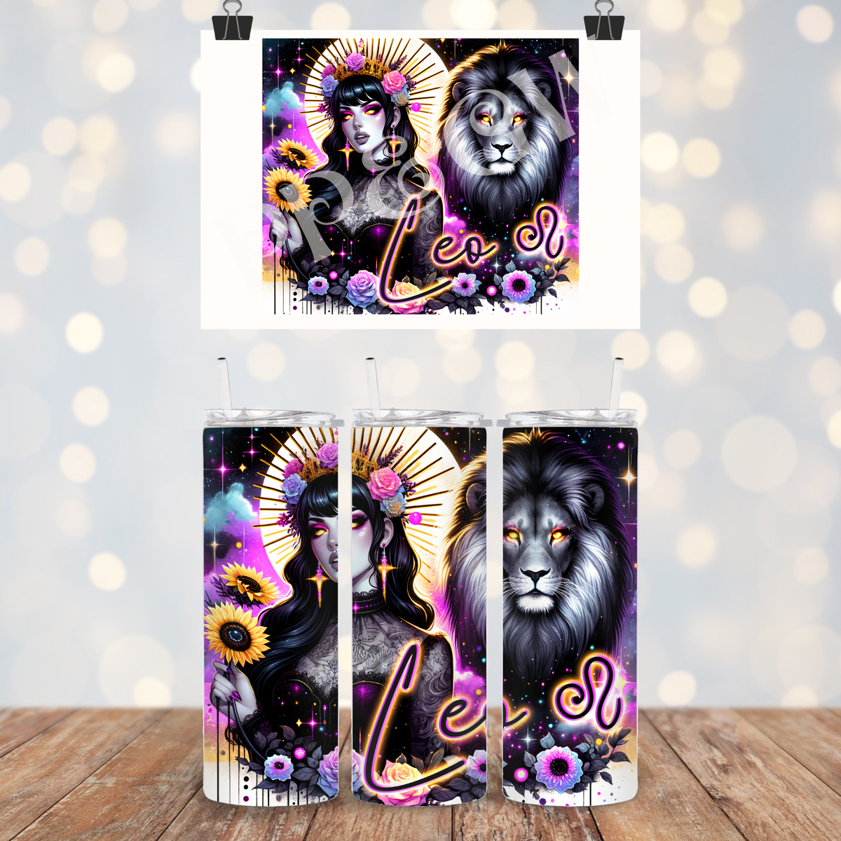 20oz Neon Astrology Zodiac Star Sign Tumblers 🔮