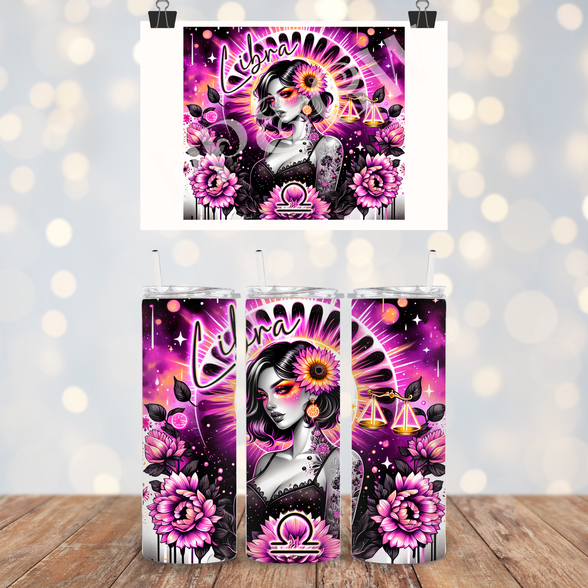 20oz Neon Astrology Zodiac Star Sign Tumblers 🔮