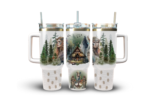 40oz Norse Shield Maiden Tumbler 🌙