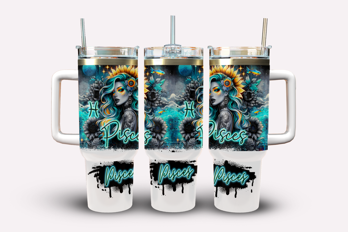 40oz Neon Astrology Star Sign Tumblers 🔮