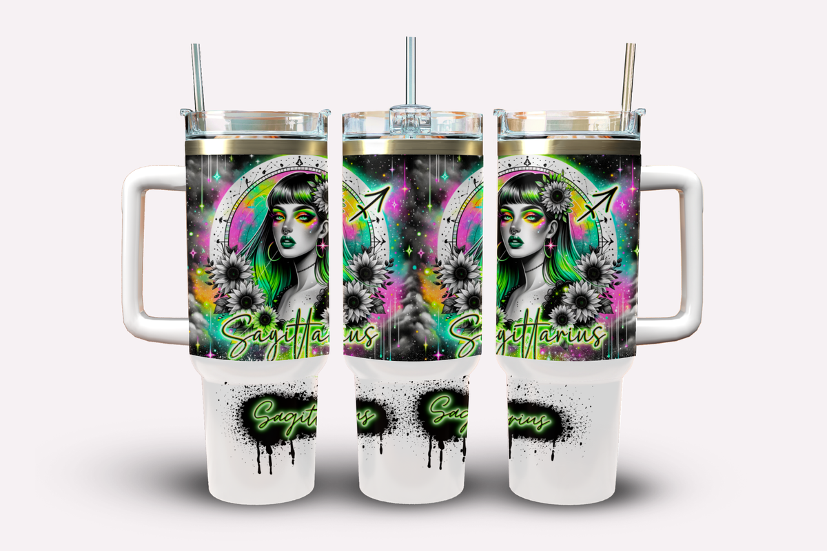 40oz Neon Astrology Star Sign Tumblers 🔮