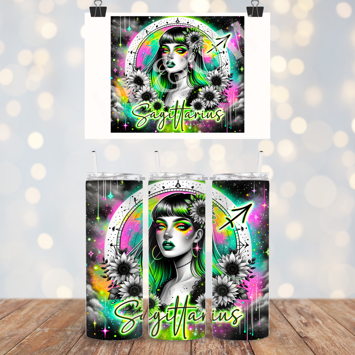 20oz Neon Astrology Zodiac Star Sign Tumblers 🔮