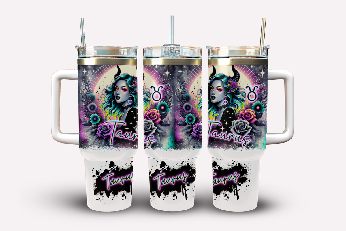 40oz Neon Astrology Star Sign Tumblers 🔮
