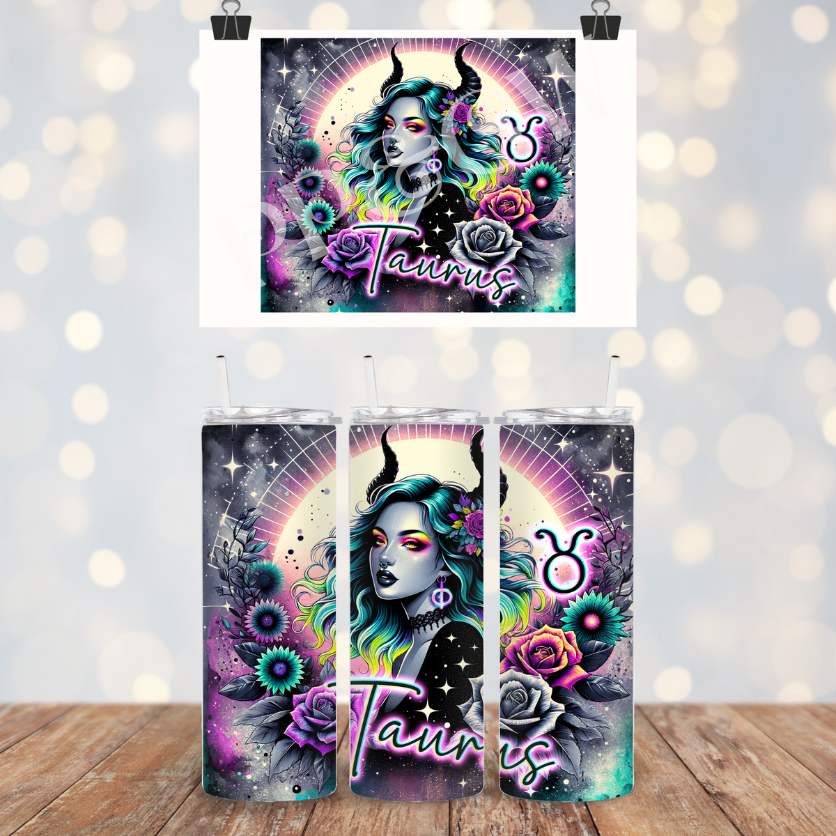 20oz Neon Astrology Zodiac Star Sign Tumblers 🔮