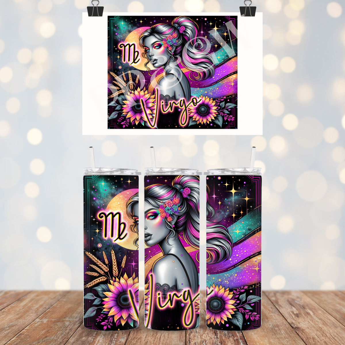 20oz Neon Astrology Zodiac Star Sign Tumblers 🔮
