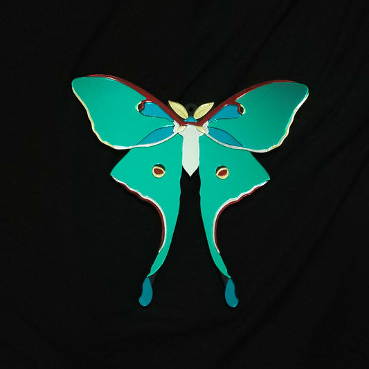 Luna Moth Acrylic Mirror Wall Art